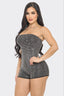 Star Studded Strapless Romper