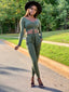 Cali Ruched Top & Jogger set | Olive - FINAL SALE