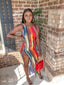 Water Color Lace Up Maxi Dress - FINAL SALE