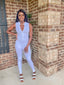 Body Con Jumpsuit | White - FINAL SALE