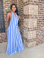 Spring Blue Maxi Dress