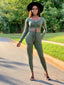 Cali Ruched Top & Jogger set | Olive - FINAL SALE