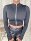 Carmen Long Sleeve Top | Black