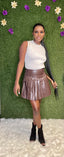 Cheer Me Up Pleated Mini Skirt | Chocolate