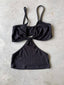 Ribbed Side Cuts Top | Black