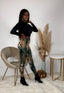 Snakeskin Pants Set | Green