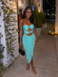 Havana Nights Skirt Set | Aqua Blue