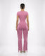 Rosé Fringe Jumpsuit | Pink