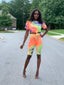 tie dye biker shorts set