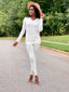 Long Sleeve Leggings Set | Ivory - FINAL SALE