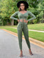 Cali Ruched Top & Jogger set | Olive - FINAL SALE