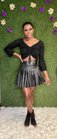 Cheer Me Up Pleated Mini Skirt | Black