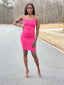 Pink Spaghetti Strap Dress